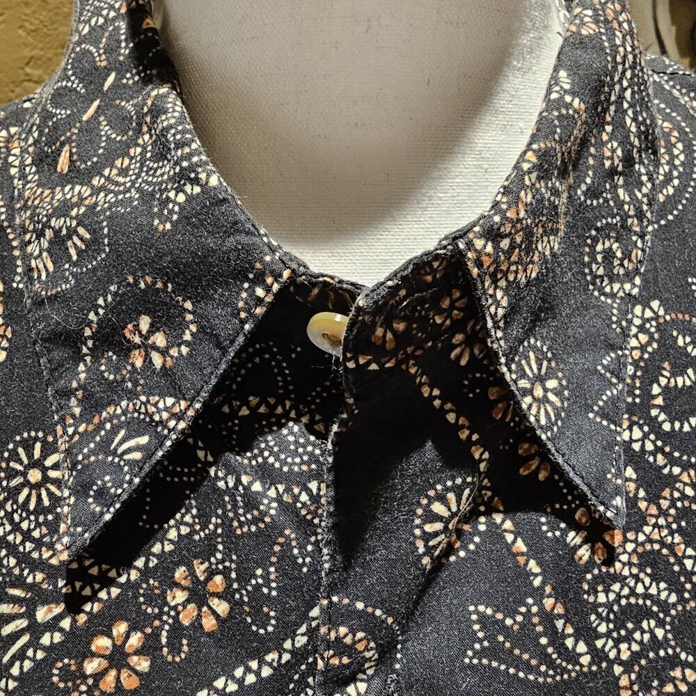 Tori Richard Men's XL Acid Black Paisley Short Sleeve Psycho Classy Hawaiian - Picture 3 of 8